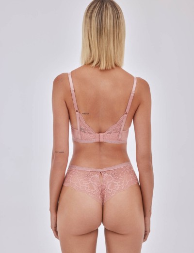 Завышенные трусики стринги Alles NUDE ROSE stringi classic, Цвет: пудра, Размеры: S, изображение 4