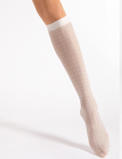 Гольфы с узором Fiore 2147/G DIAMOND CRUSH 15 den шампань, Цвет: шампань, Размеры: UN, изображение 2