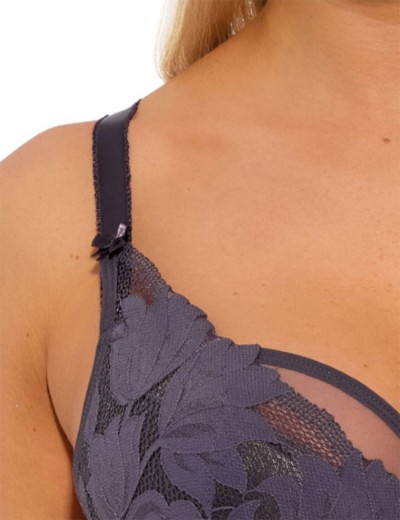 Бюстгальтер полупоролон Gaia 1134 KETO PU графит, Цвет: графит, Размеры: 70G, изображение 4