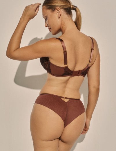 Кружевной бюстгальтер балконет Kinga PRALINE 1136-SC, Цвет: шоколадный, Размеры: 70H, изображение 6