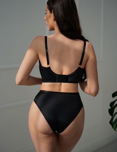 Мягкий бюстгальтер бралетт Kris Line CASUAL Soft Bralette черный, Цвет: черный, Размеры: 65E, изображение 6