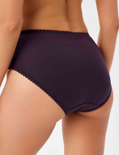 Высокие трусы слипы Lauma COTTON CLASSIC L01810 черная смородина, Цвет: черная смородина, Размеры: L, изображение 2