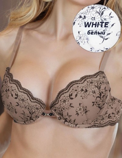 Белый комплект Leilieve ICON M7133 пуш-ап+стринги white, Цвет: white (белый), Размеры: 85B, изображение 3