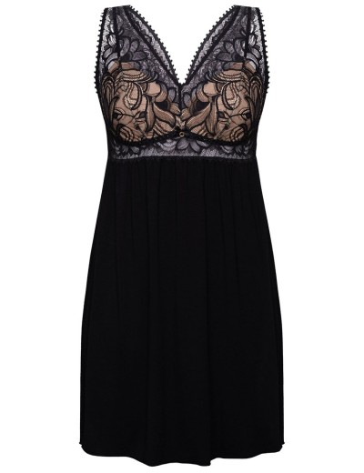 Большая сорочка Mefemi ROBERTA Koszulka BIG черный, Цвет: черный, Размеры: 2XL, изображение 5