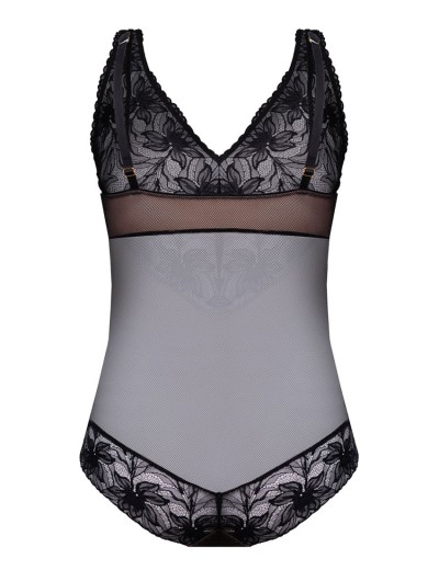 Кружевное боди Mefemi SARAH BODY чёрно-бежевый, Цвет: чёрно-бежевый, Размеры: L, изображение 7