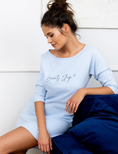 Сорочка хлопковая Sensis BEAUTY SLEEP, Цвет: голубой, Размеры: S/M, изображение 2