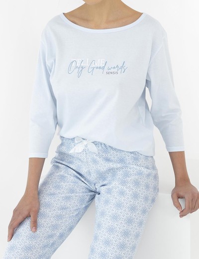 Женская пижама Sensis MARINA, Цвет: голубой, Размеры: M, изображение 3