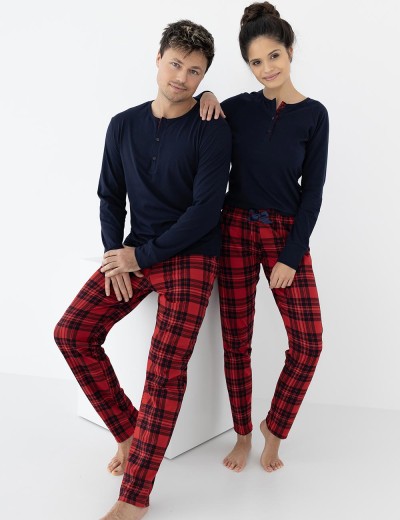 Пижама хлопковая Sensis YVETTE, Цвет: темно-синий, Размеры: M, изображение 3