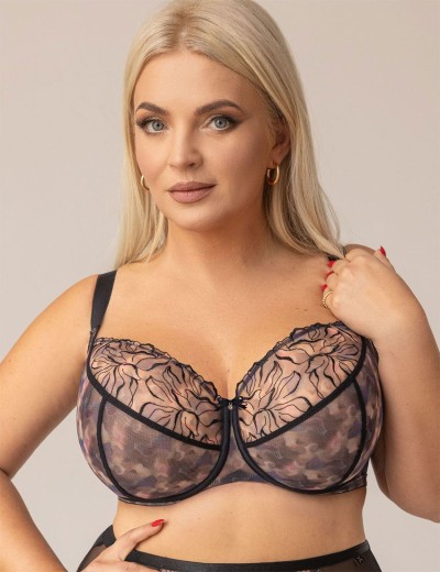 Бюстгальтер с мягкой чашкой Kris Line BLURRY soft, Цвет: черный+мульти, Размеры: 100E, изображение 3