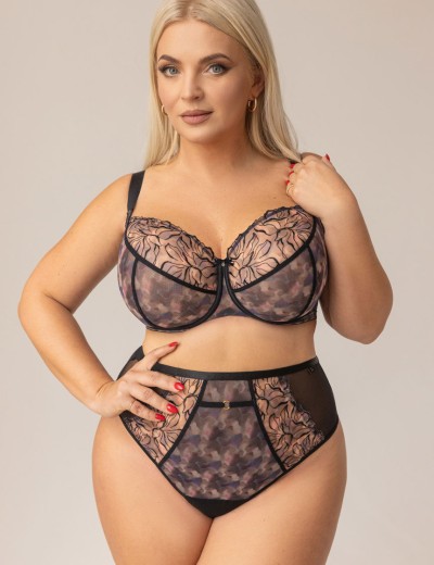 Бюстгальтер с мягкой чашкой Kris Line BLURRY soft, Цвет: черный+мульти, Размеры: 100E, изображение 5