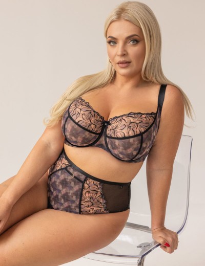 Бюстгальтер с мягкой чашкой Kris Line BLURRY soft, Цвет: черный+мульти, Размеры: 100E, изображение 4