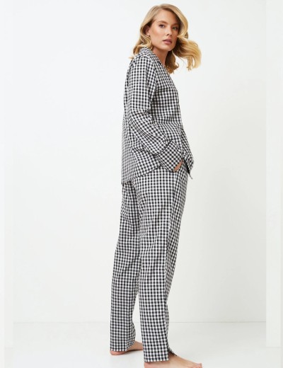 Пижама из хлопка Aruelle PHILIPPA, Цвет: черный/белый, Размеры: S, изображение 3