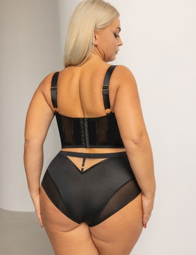 Трусы высокие Kris Line SIMPLE high waist, Цвет: черный, Размеры: M, изображение 4