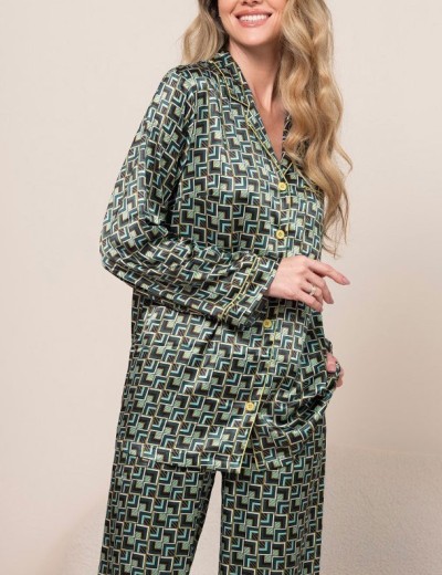 Шелковый брючный комплект Mia-Amore BERGAMO 4386, Цвет: мультицвет, Размеры: 3XL, изображение 3