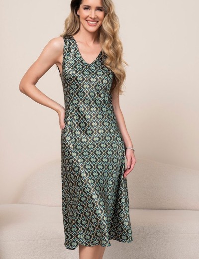 Длинная сорочка из шелка Mia-Amore BERGAMO 4387, Цвет: мультицвет, Размеры: 4XL, изображение 3