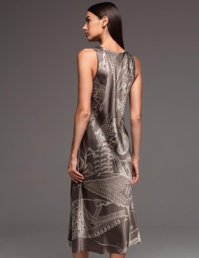 Длинная шелковая сорочка Mia-Amore AISHA 4328, Цвет: шоколад, Размеры: 2XL, изображение 2 Длинная шелковая сорочка Mia-Amore AISHA 4328, Цвет: шоколад, Размеры: 2XL, изображение 2