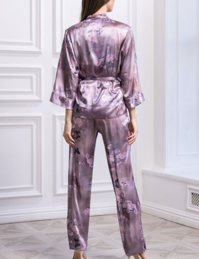 Шелковый комплект тройка Mia-Amore AURORA 3638, Цвет: античная роза, Размеры: L, изображение 2