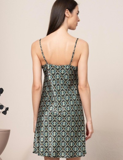 Короткая шёлковая сорочка Mia-Amore BERGAMO 4380, Цвет: мультицвет, Размеры: 2XL, изображение 2