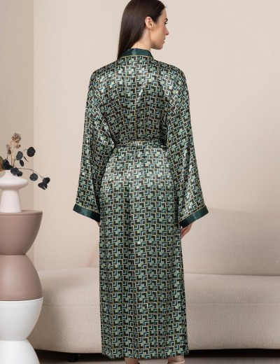 Длинный халат из шелка Mia-Amore BERGAMO 4389, Цвет: мультицвет, Размеры: 2XL/3XL, изображение 2