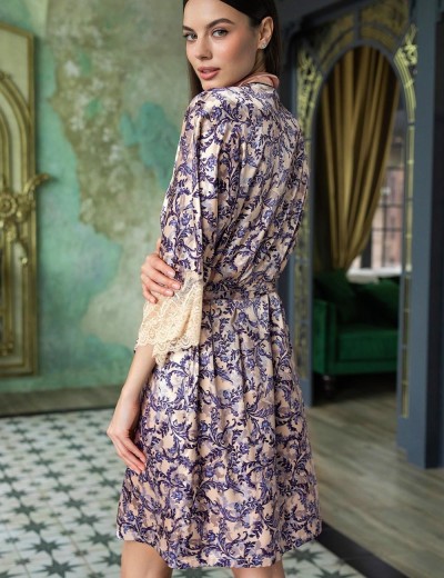 Халат-кимоно из атласа Mia-Amore CAROL 7383, Цвет: мультколор, Размеры: L/XL, изображение 2