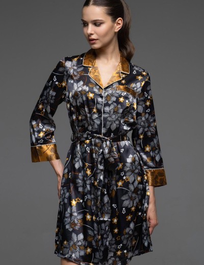 Домашняя рубашка халат Mia-Amore ELSA 7537, Цвет: темно-синий, Размеры: 3XL, изображение 3 Домашняя рубашка халат Mia-Amore ELSA 7537, Цвет: темно-синий, Размеры: 3XL, изображение 3