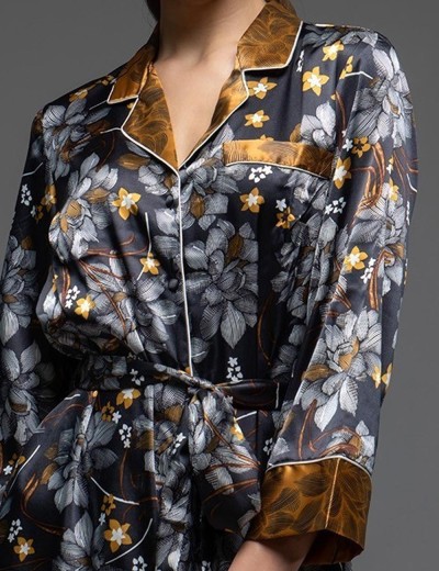 Домашняя рубашка халат Mia-Amore ELSA 7537, Цвет: темно-синий, Размеры: 3XL, изображение 4 Домашняя рубашка халат Mia-Amore ELSA 7537, Цвет: темно-синий, Размеры: 3XL, изображение 4