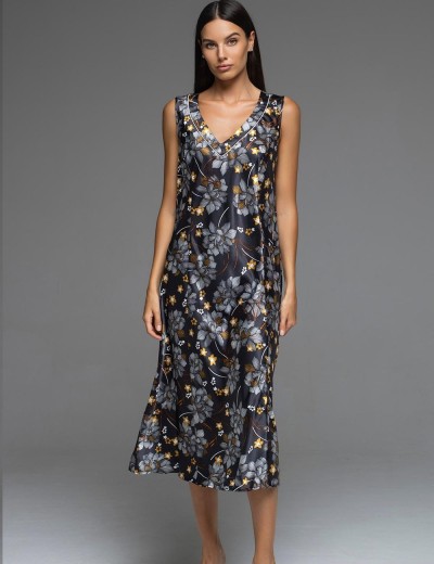 Сорочка на широких бретелях Mia-Amore ELSA 7538, Цвет: темно-синий, Размеры: 3XL, изображение 3