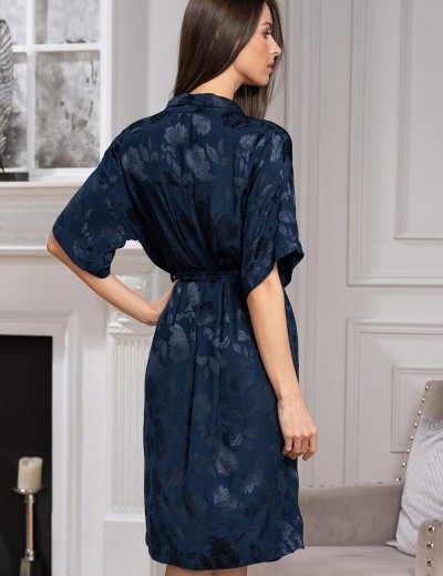 Удлинённая рубашка халат Mia-Amore ENRIKA 4405, Цвет: темно-синий, Размеры: 4XL, изображение 2