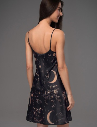 Короткая сорочка из шёлка Mia-Amore GALATEYA 4460, Цвет: черный, Размеры: 5XL, изображение 2