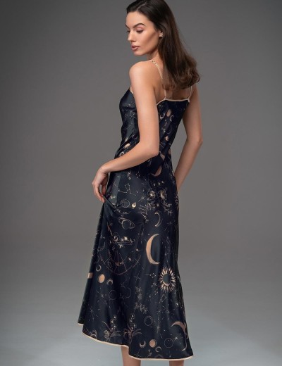 Длинная ночная сорочка Mia-Amore GALATEYA 4464, Цвет: черный, Размеры: 2XL, изображение 2