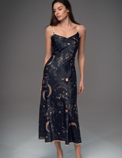 Длинная ночная сорочка Mia-Amore GALATEYA 4464, Цвет: черный, Размеры: 2XL, изображение 3