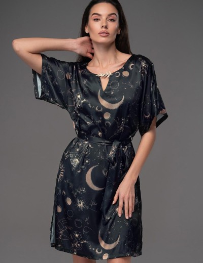 Шёлковая туника Mia-Amore GALATEYA 4465, Цвет: черный, Размеры: S/M, изображение 3