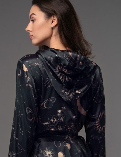 Шёлковый комплект с брюками Mia-Amore GALATEYA 4477, Цвет: черный, Размеры: M, изображение 4