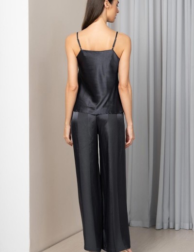 Атласный комплект тройка Mia-Amore ILONA 7545 графит, Цвет: графит, Размеры: 3XL, изображение 4