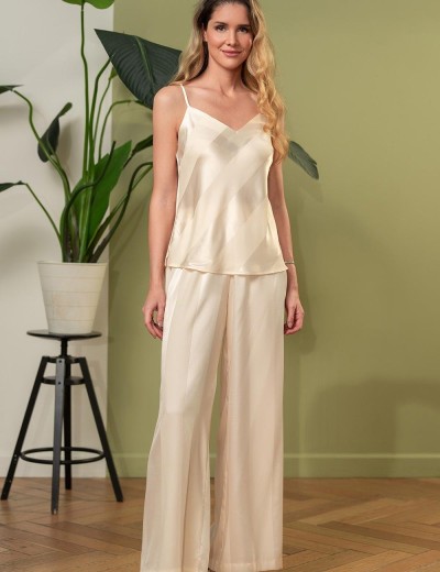 Атласный комплект тройка Mia-Amore ILONA 7545 шампань, Цвет: шампань, Размеры: L, изображение 2