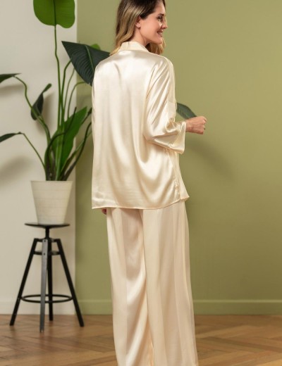 Пижама атласная Mia-Amore ILONA 7546 шампань, Цвет: шампань, Размеры: XS, изображение 3