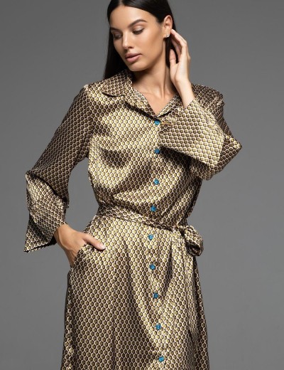 Домашняя рубашка-халат Mia-Amore INNA 7527, Цвет: мультколор, Размеры: M, изображение 4