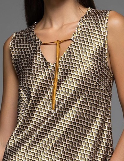 Длинная атласная сорочка Mia-Amore INNA 7528, Цвет: мультколор, Размеры: 3XL, изображение 4