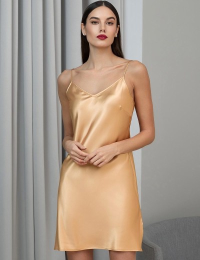 Ночная сорочка шёлк Mia-Amore JARDIN 4020 золотой, Цвет: золотой, Размеры: 2XL, изображение 4 Ночная сорочка шёлк Mia-Amore JARDIN 4020 золотой, Цвет: золотой, Размеры: 2XL, изображение 4