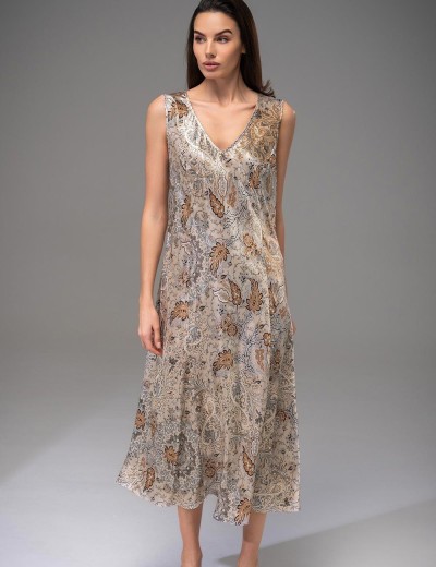 Длинная сорочка из шёлка Mia-Amore LIVIA 4495, Цвет: мультицвет, Размеры: 5XL, изображение 3