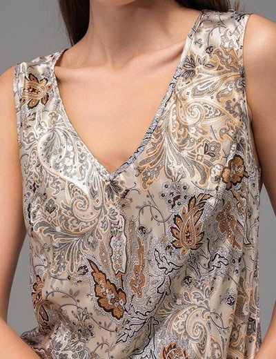 Длинная сорочка из шёлка Mia-Amore LIVIA 4495, Цвет: мультицвет, Размеры: 5XL, изображение 4