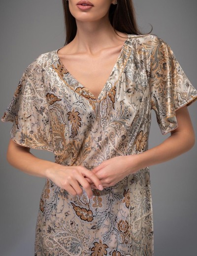 Длинная шёлковая сорочка Mia-Amore LIVIA 4498, Цвет: мультицвет, Размеры: 3XL, изображение 4 Длинная шёлковая сорочка Mia-Amore LIVIA 4498, Цвет: мультицвет, Размеры: 3XL, изображение 4