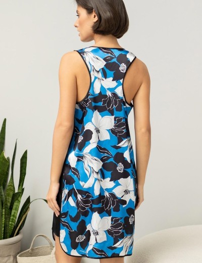 Оригинальная сорочка из атласа Mia-Amore MARTINA 7321, Цвет: голубой, Размеры: 2XL, изображение 2