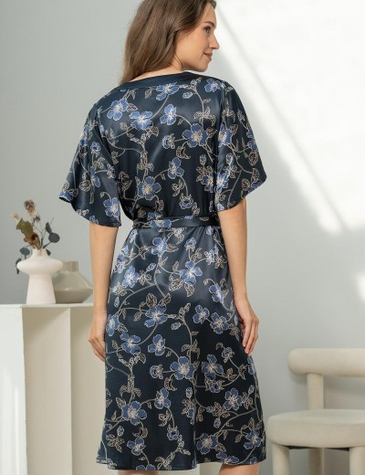 Туника из натурального шёлка Mia-Amore ROXOLANA 4375, Цвет: темно-синий, Размеры: 4XL, изображение 2