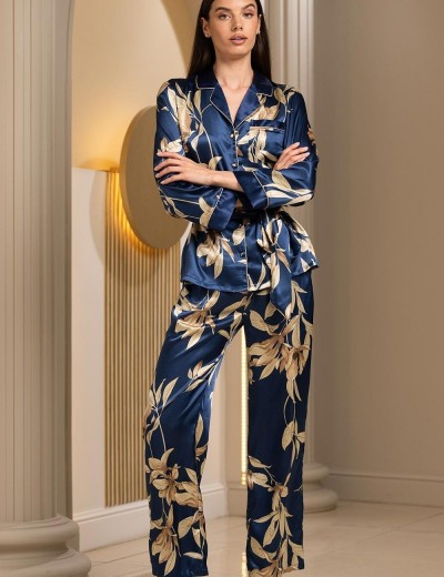 Брючный комплект с цветами Mia-Amore TAIS 7496, Цвет: темно-синий, Размеры: 3XL, изображение 2