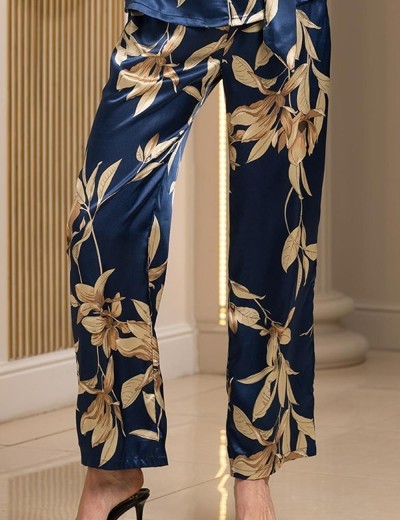 Брючный комплект с цветами Mia-Amore TAIS 7496, Цвет: темно-синий, Размеры: 3XL, изображение 4