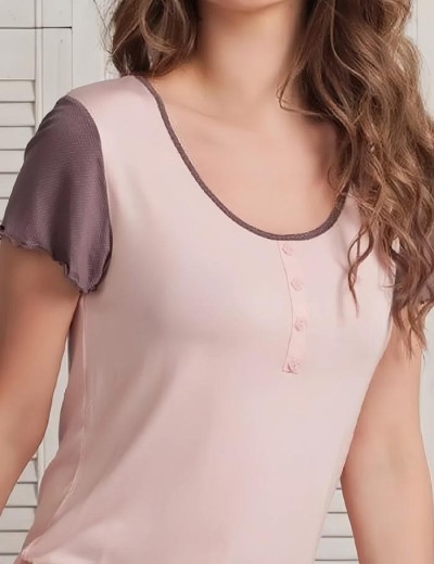 Трикотажный комплект с шортами Mia-Mella MILENA 6602, Цвет: шоколадный, Размеры: 2XL, изображение 3