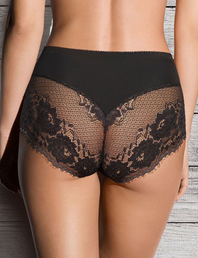 Трусы слипы комфорт Albina L OLIVIA 480 черный с голубым, Цвет: черный с голубым, Размеры: XL, изображение 2