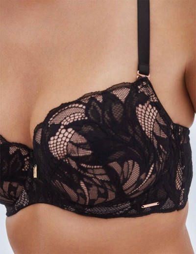 Кружевной бюстгальтер пуш-ап Alles BOUDOIR 01 P-UP black, Цвет: черный, Размеры: 65D, изображение 3