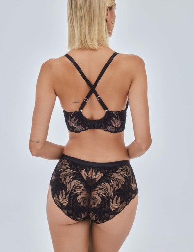 Кружевной бюстгальтер пуш-ап Alles BOUDOIR 01 P-UP black, Цвет: черный, Размеры: 65D, изображение 6